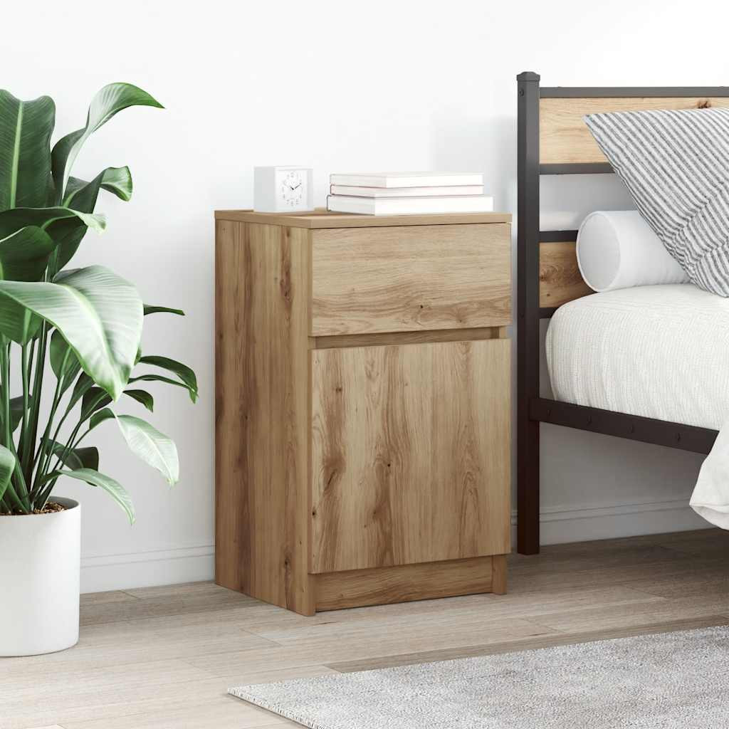 vidaXL Nachttisch Artisan-Eiche 39x35x65 cm Holzwerkstoff