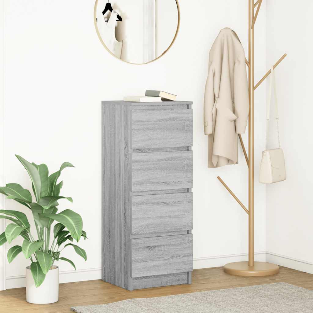 vidaXL Sideboard Grau Sonoma 37,5x35x99 cm Holzwerkstoff
