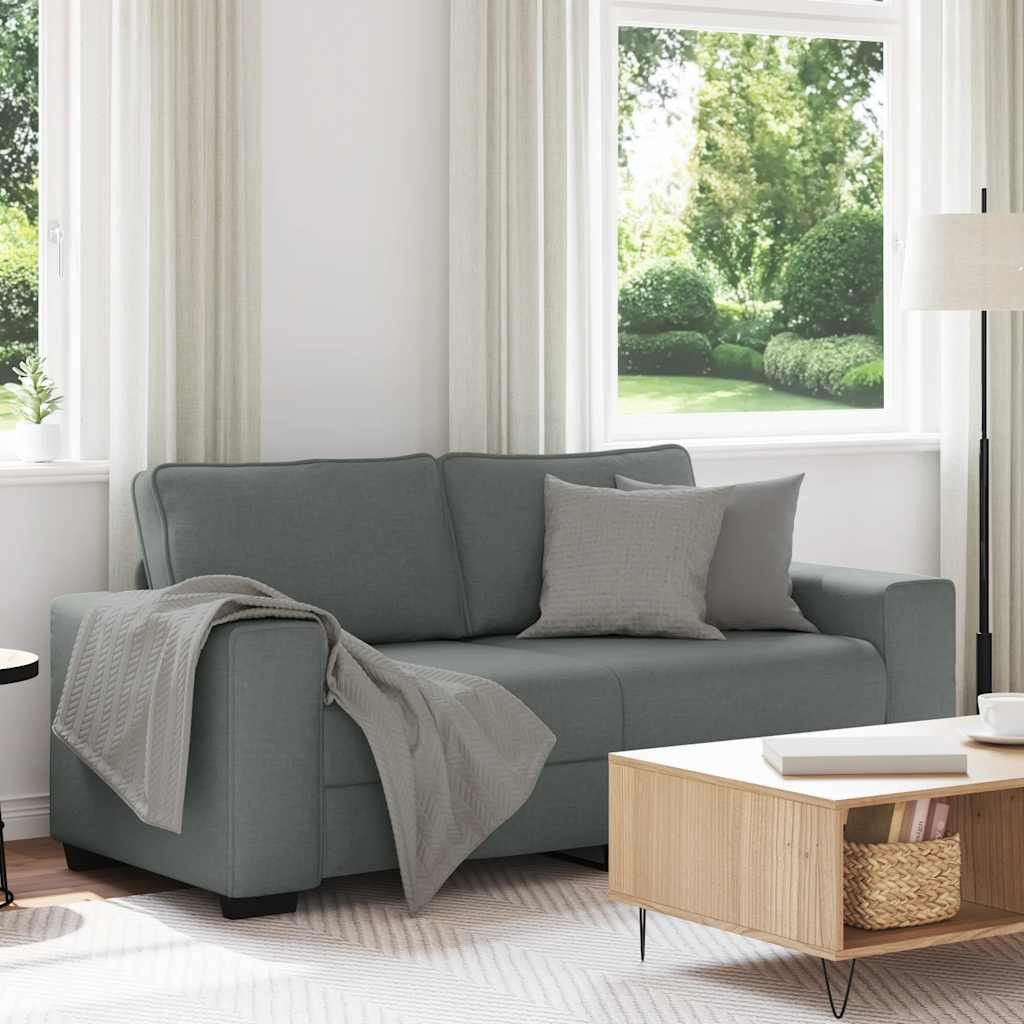 vidaXL 2-Sitzer-Sofa Dunkelgrau 180x77x82 cm Stoff
