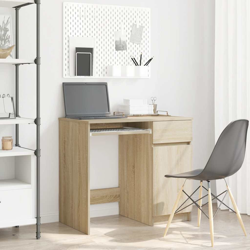 vidaXL Schreibtisch Sonoma-Eiche 86x49x76 cm Holzwerkstoff