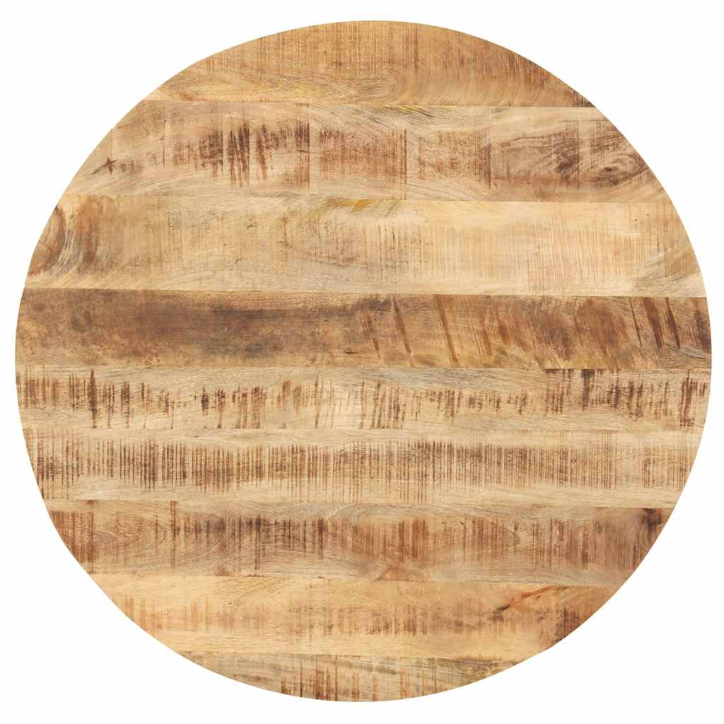 vidaXL Tischplatte Massivholz Mango Rund 25-27 mm 70 cm
