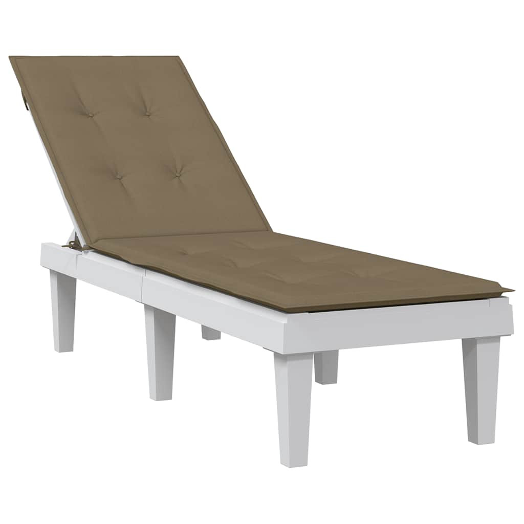 vidaXL Liegestuhl-Auflage Melange Taupe (75+105) x 50 x 4 cm Stoff