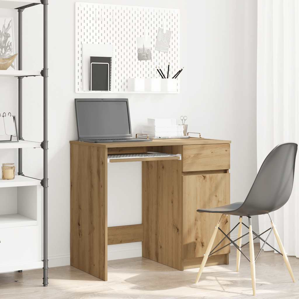 vidaXL Schreibtisch Artisan-Eiche 86x49x76 cm Holzwerkstoff