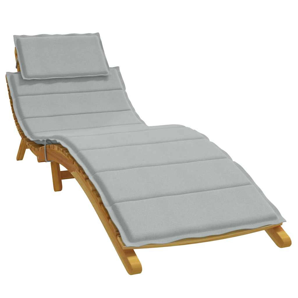 vidaXL Sonnenliegen-Auflage Melange Hellgrau 186x58x4 cm Stoff