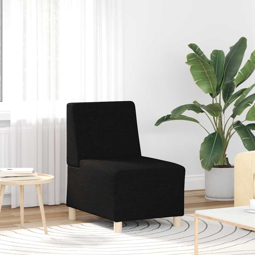 vidaXL Modulares Sofa ohne Armlehnen Schwarz 55 cm Stoff