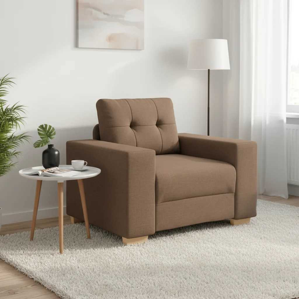 vidaXL Sofa-Sessel Braun 100x78x80 cm Stoff