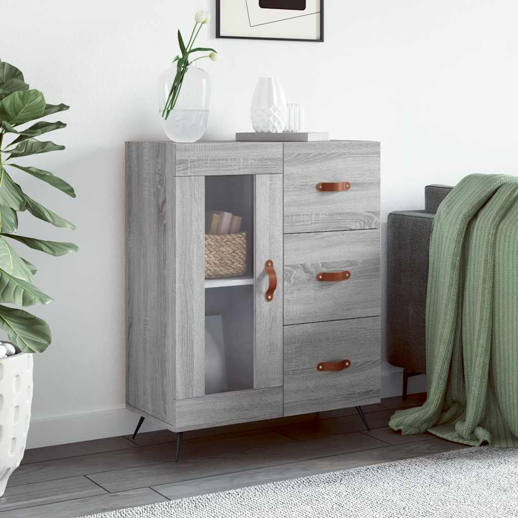 vidaXL Sideboard Grau Sonoma 69,5x34x90 cm Holzwerkstoff