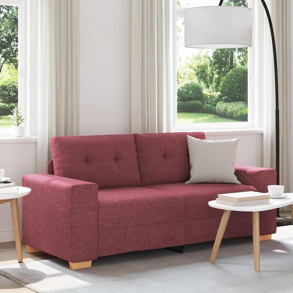 vidaXL Loveseat-Sofa Weinrot 180x77x82 cm Stoff