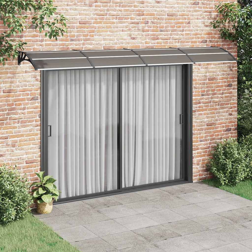 vidaXL Türvordach Schwarz 400 x 100 cm Polycarbonat