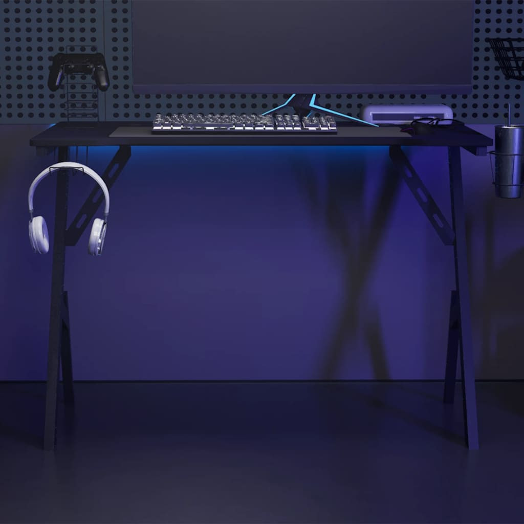 vidaXL Gaming-Schreibtisch mit Y-Gestell Schwarz und Rot 110x60x75 cm