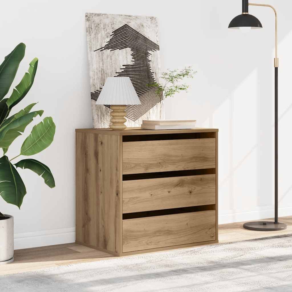 vidaXL Kommode Artisan-Eiche 60x41x58 cm Holzwerkstoff