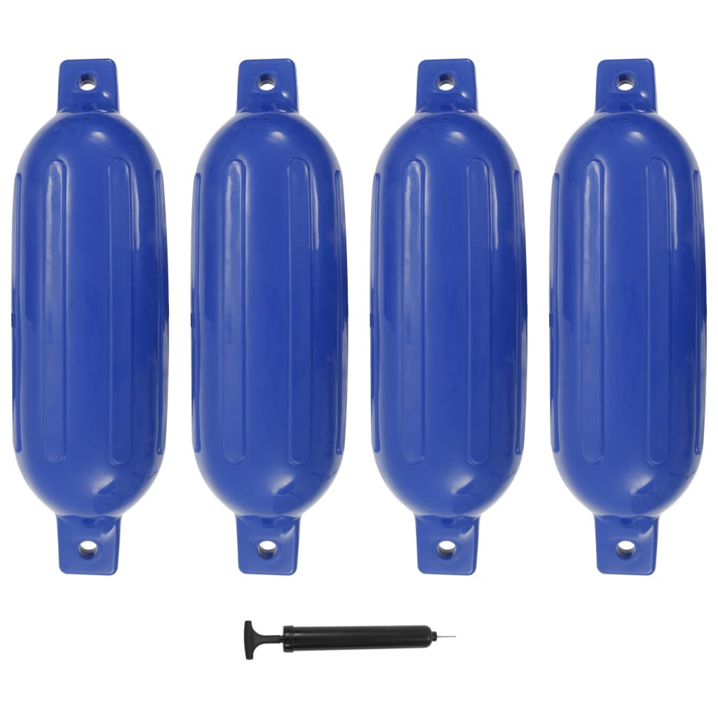 vidaXL Bootsfender 4 Stk. Blau 58,5x16,5 cm PVC
