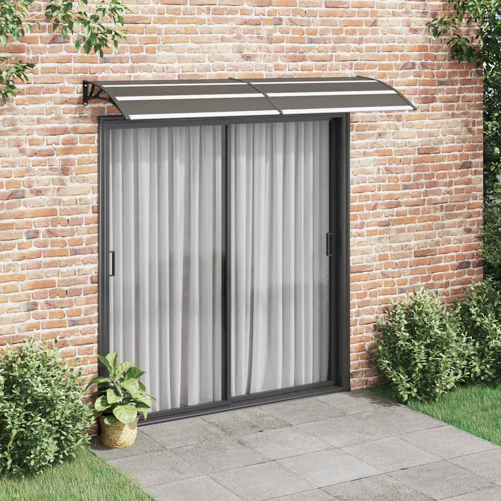 vidaXL Vordach Schwarz 240x75 cm PC