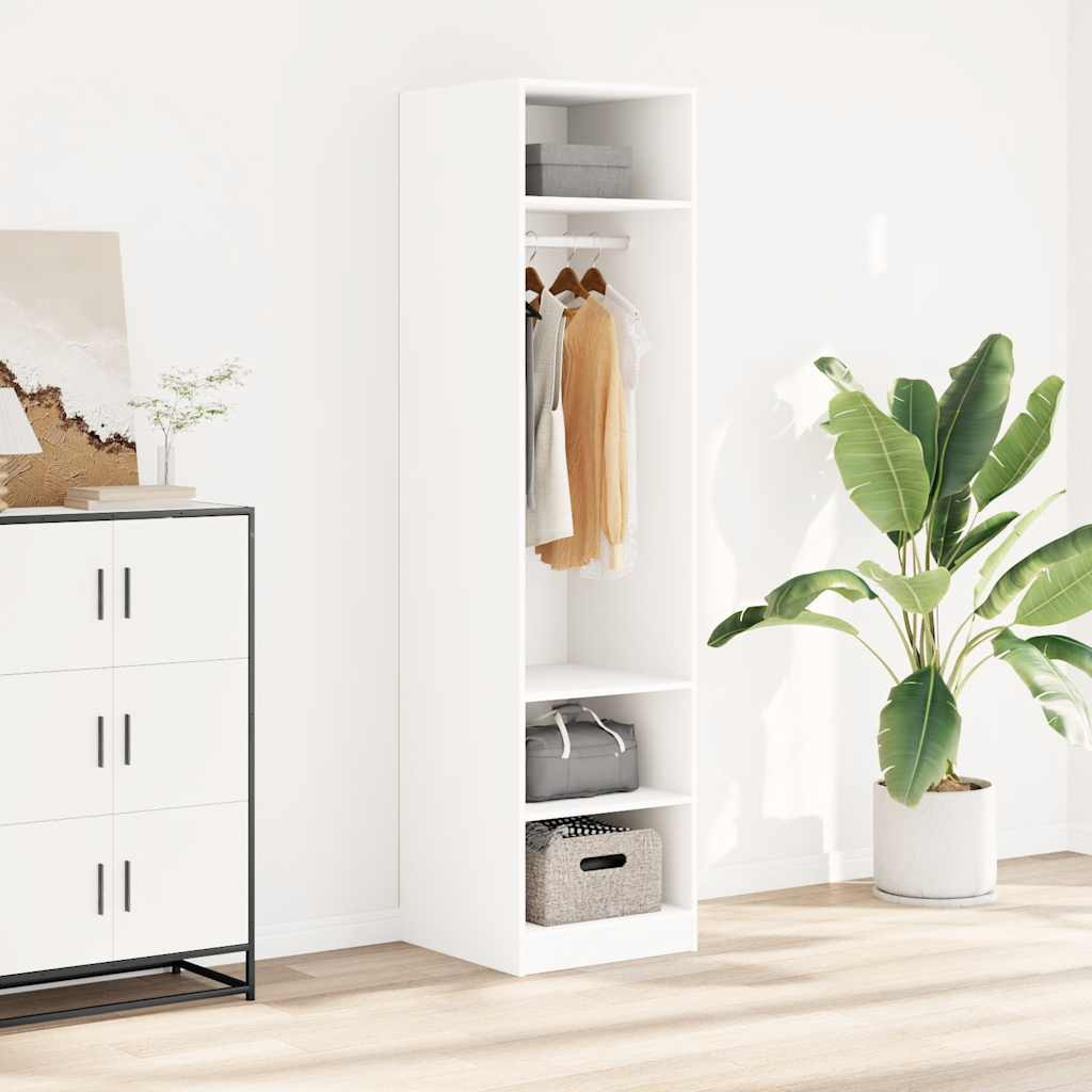 vidaXL Kleiderschrank Weiß 50x50x200 cm Holzwerkstoff