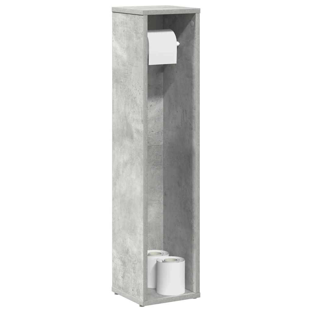 vidaXL Badezimmerschrank mit Rollenhalter Betongrau 20,5x20x90 cm