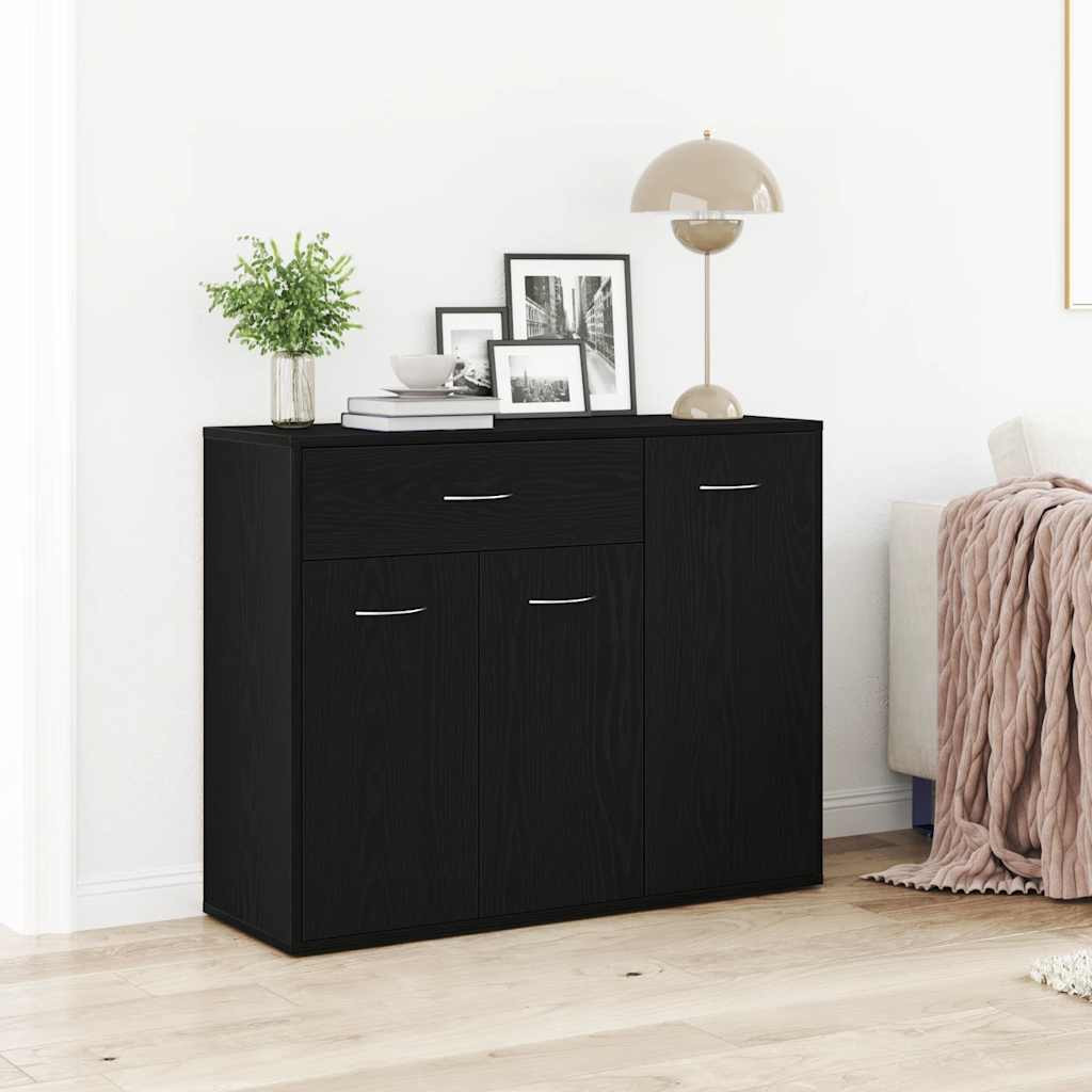 vidaXL Sideboard Schwarze Eiche 88x30x70 cm Holzwerkstoff