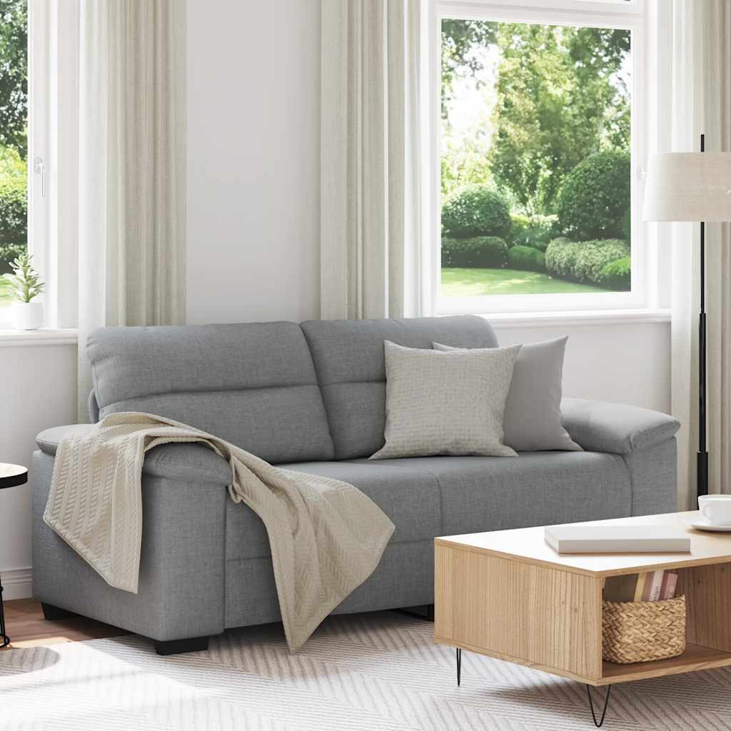 vidaXL 2-Sitzer-Sofa Hellgrau 180x81x84 cm Stoff