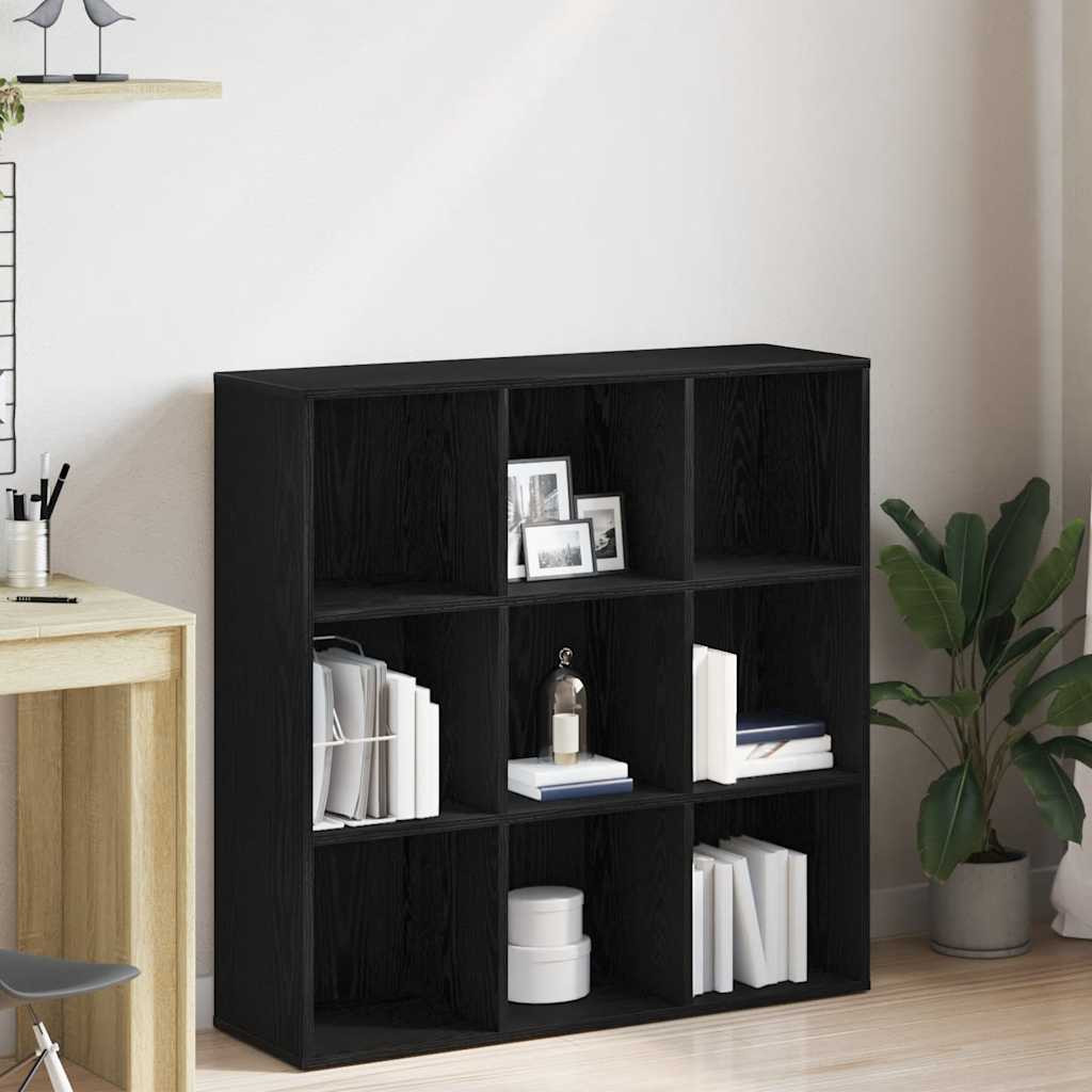 vidaXL Bücherregal Eiche Schwarz 98x29x97,5 cm Holzwerkstoff