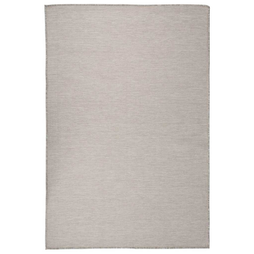 vidaXL Outdoor-Teppich Flachgewebe 120x170 cm Hellgrau