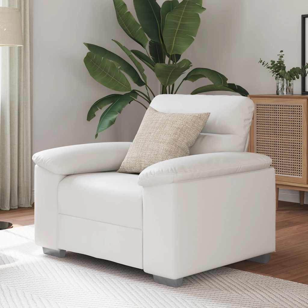 vidaXL Sessel Weiß 100x81x84 cm Kunstleder