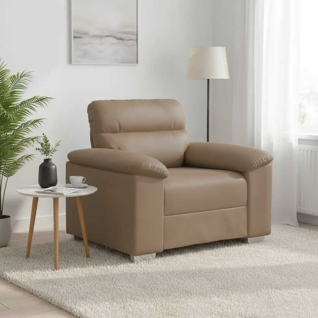 vidaXL Sessel Cappuccino-Braun 100x81x84 cm Kunstleder