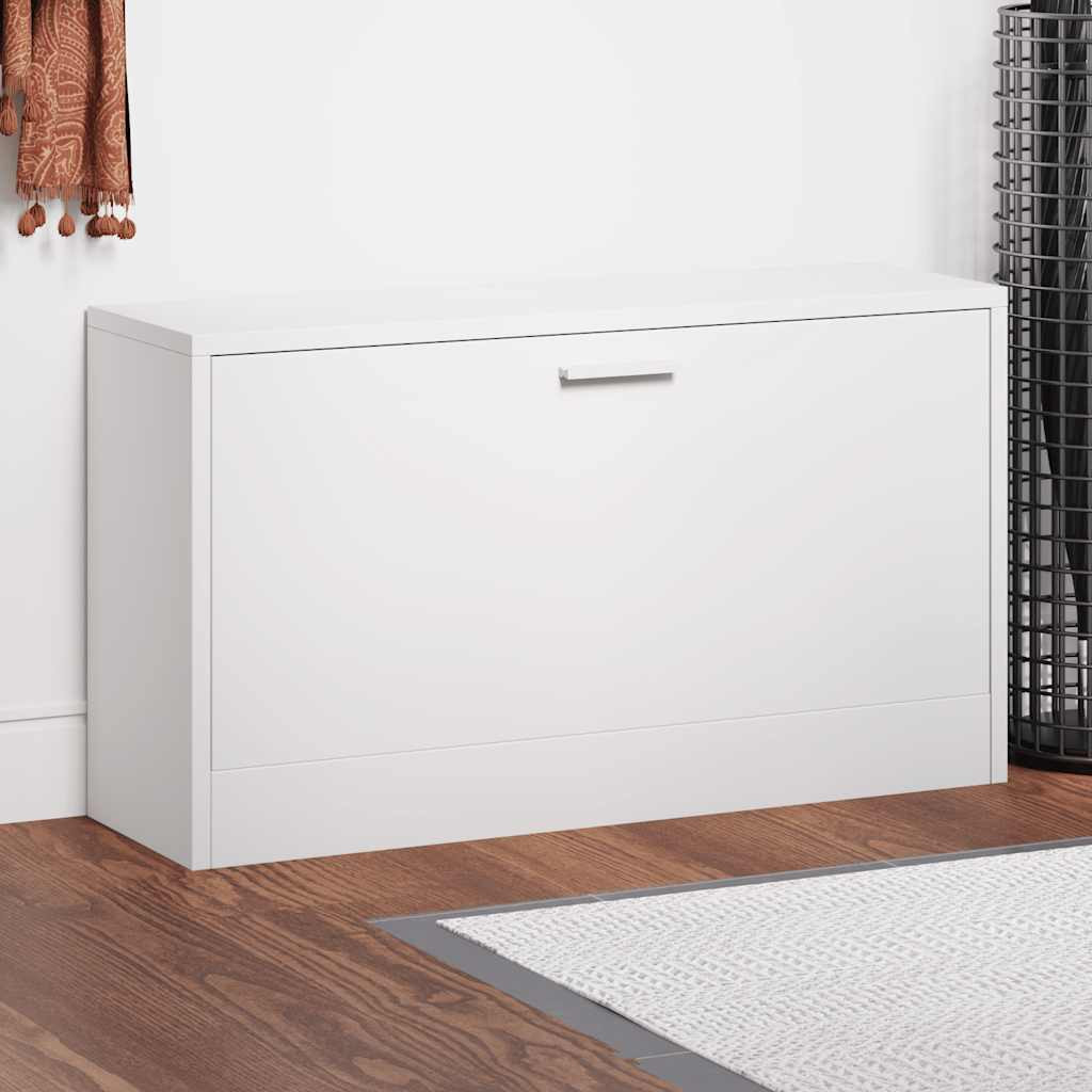 vidaXL Schuhbank Hochglanz-Weiß 80 x 24 x 45 cm Holzwerkstoff