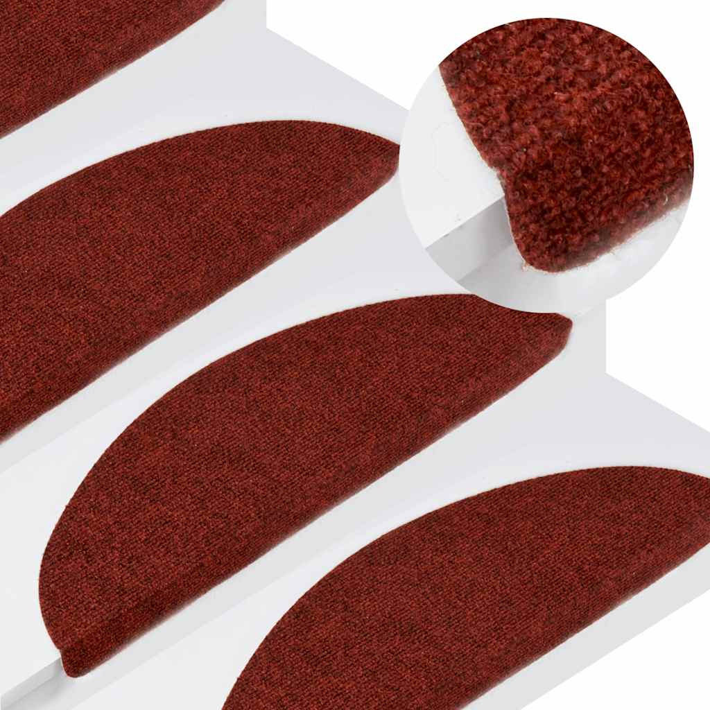 vidaXL Stufenmatten Selbstklebend 15 Stk. 56x17x3 cm Rot