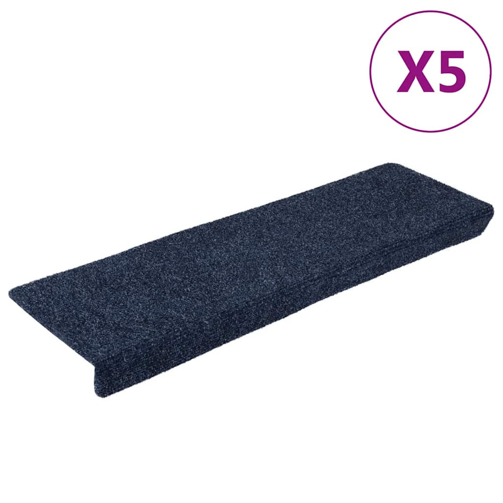 vidaXL Stufenmatten Selbstklebend 5 Stk. 65x21x4 cm Anthrazit Rechteckiger Rand
