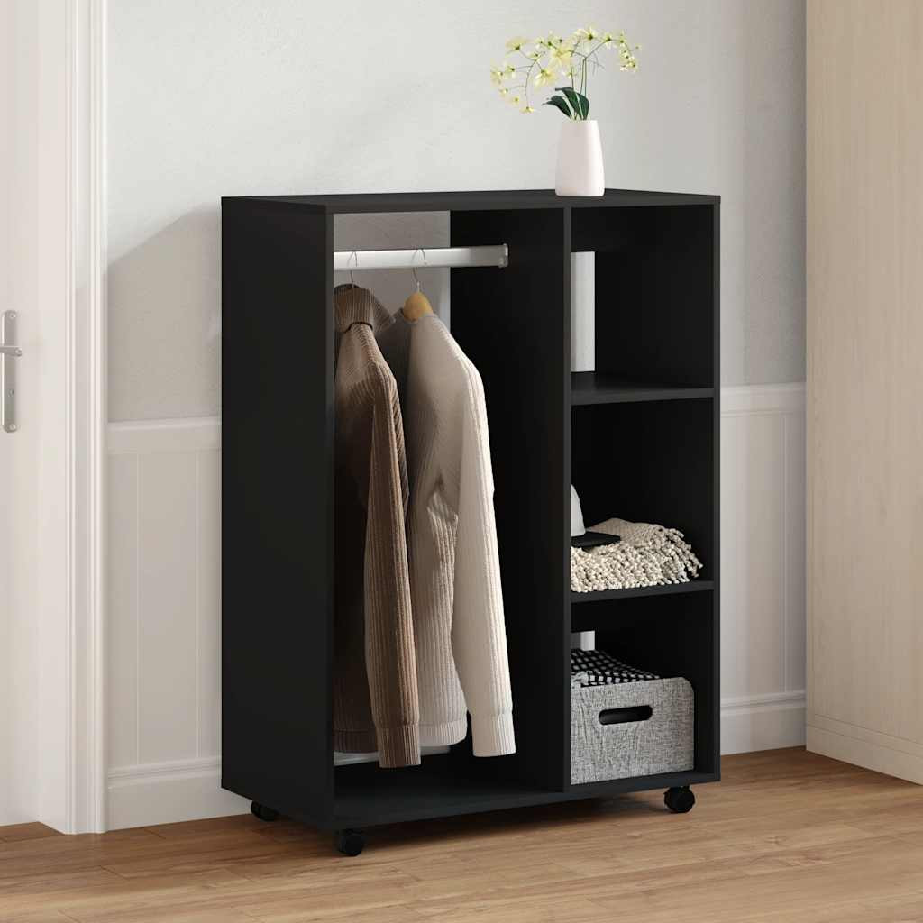 vidaXL Kleiderschrank Schwarz 80x40x110 cm Holzwerkstoff