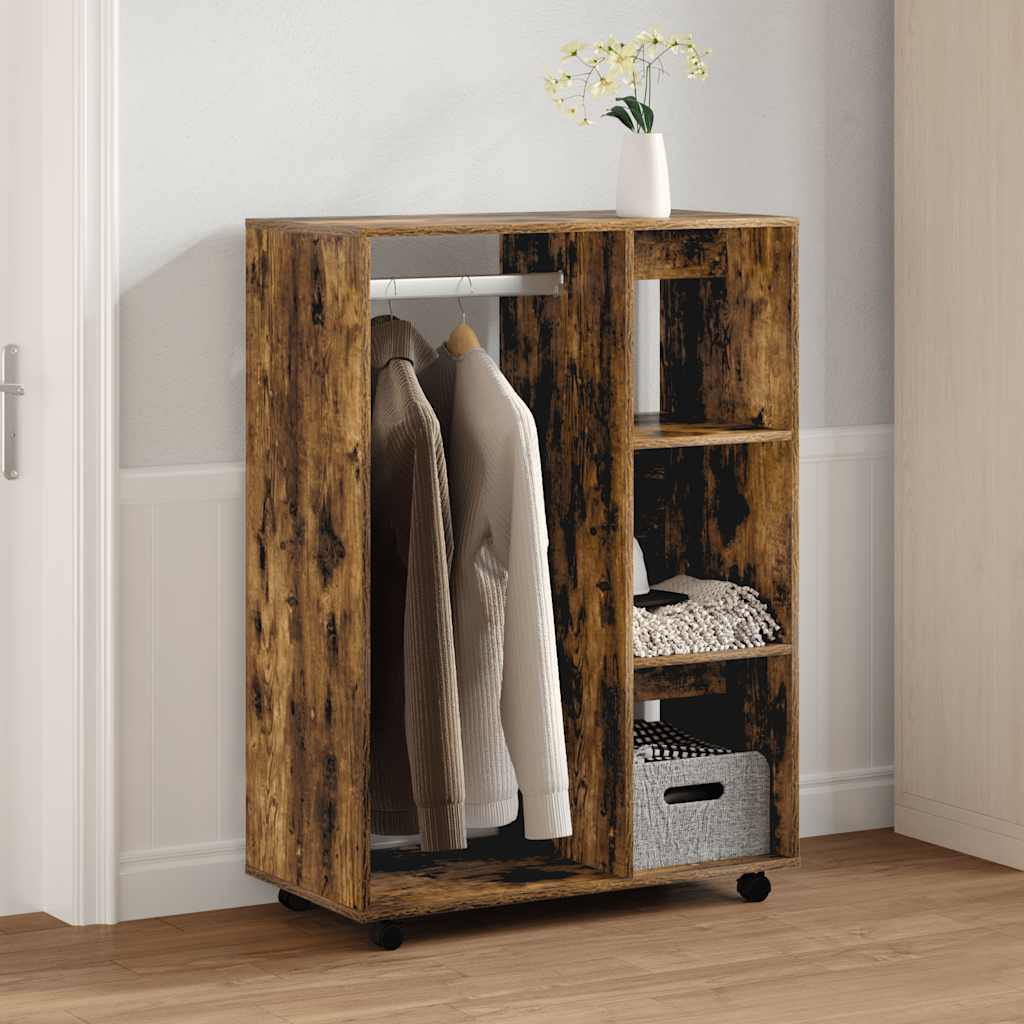 vidaXL Kleiderschrank Räuchereiche 80x40x110 cm Holzwerkstoff
