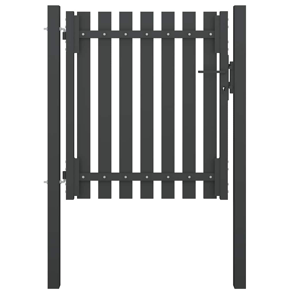 vidaXL Gartentor aus Stahl 100 x 75 cm Anthrazit