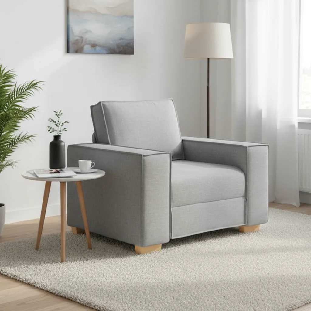 vidaXL Sofa Stuhl Wolkengrau 60 cm Stoff