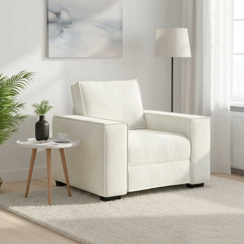 vidaXL Sessel Creme 100x78x84 cm Samt