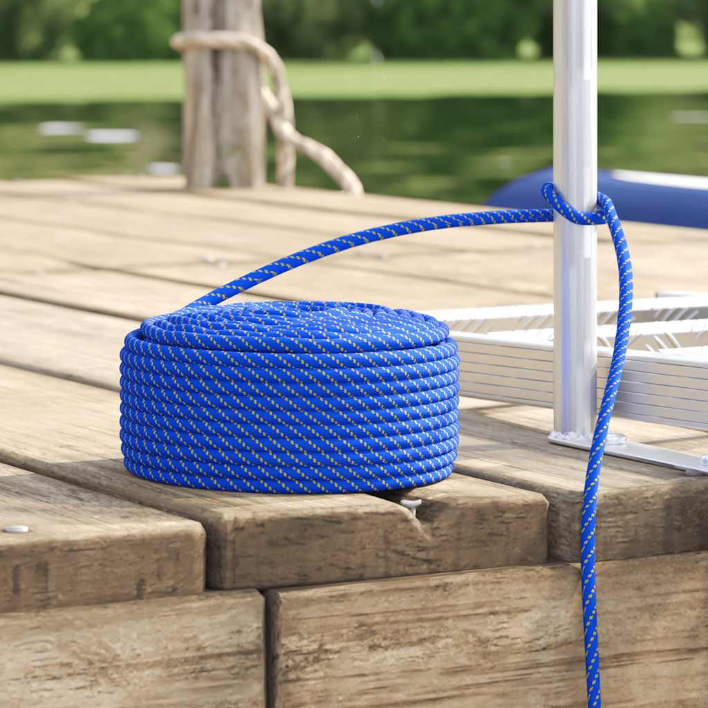 vidaXL Bootsseil Polypropylen 10 mm 50 m Blau