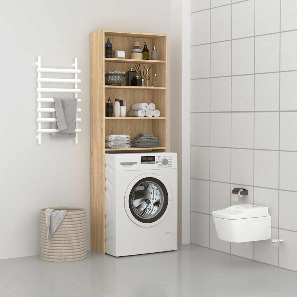 vidaXL Waschmaschinenschrank Sonoma-Eiche 64x24x190 cm