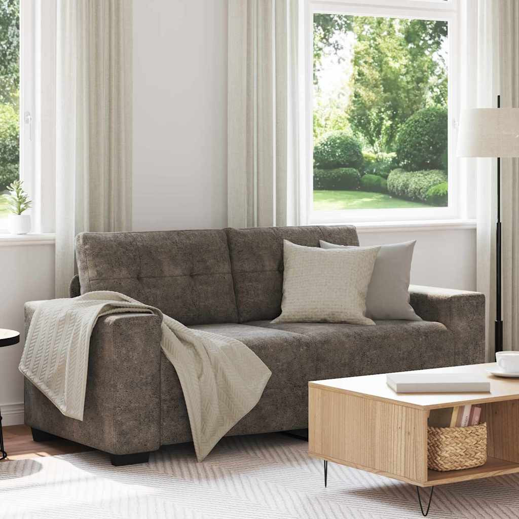 vidaXL Zweisitzer-Sofa Dunkelgrau 180 cm Kunstleder