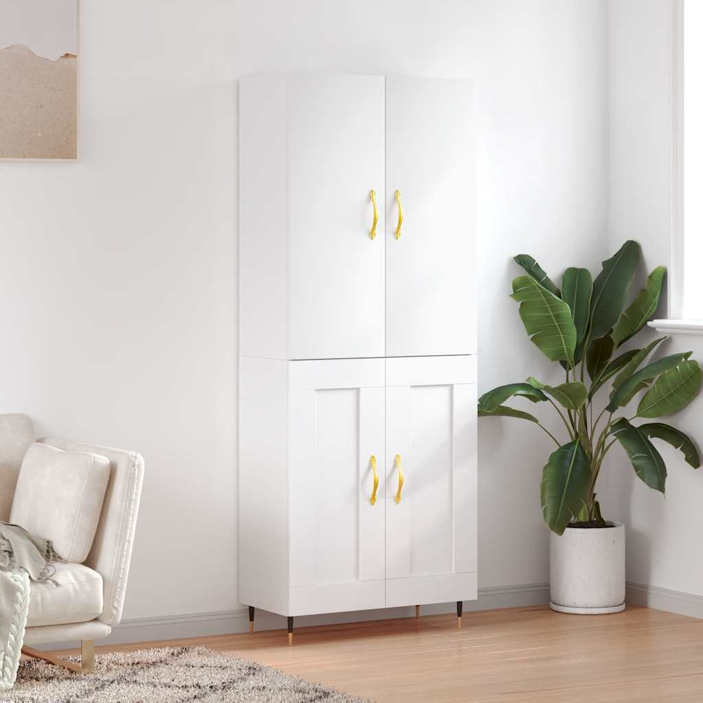 vidaXL Highboard Weiß 69,5x34x180 cm Holzwerkstoff
