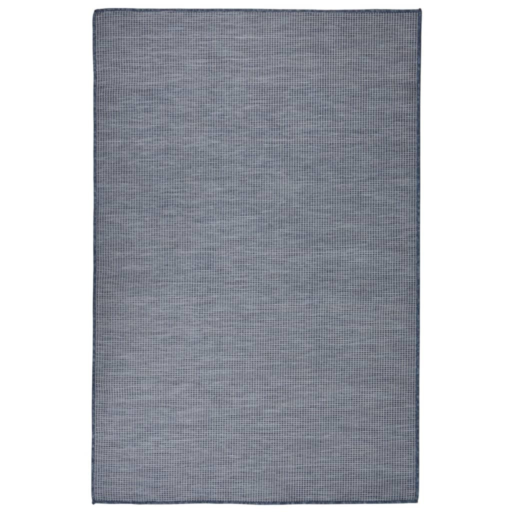 vidaXL Outdoor-Teppich Flachgewebe 120x170 cm Blau