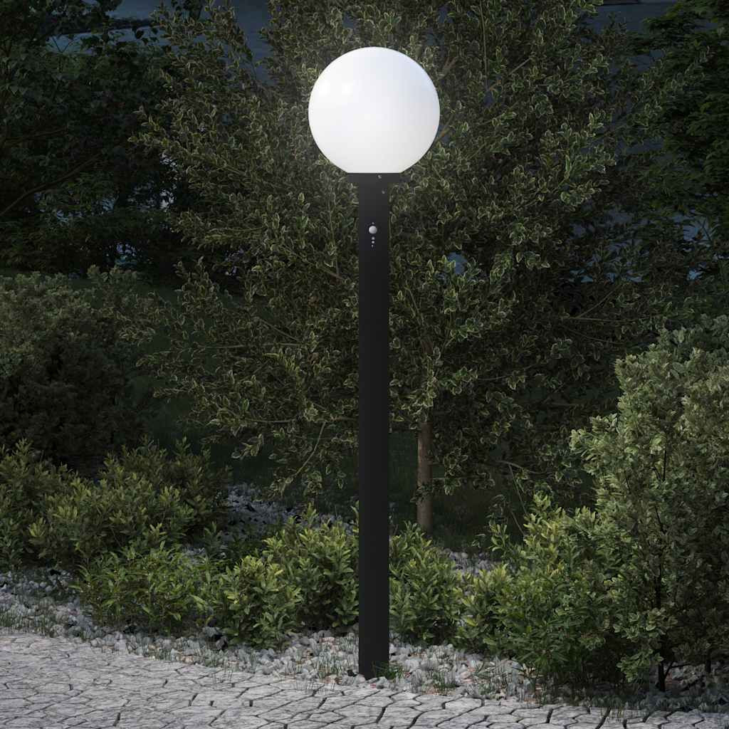 vidaXL Pollerleuchte mit Sensor 120 cm Schwarz IP44