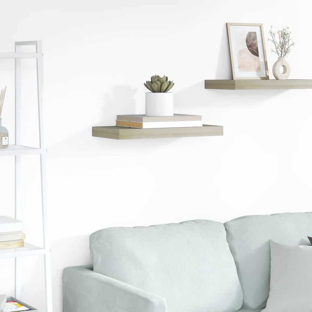 vidaXL Schwebendes Wandregal Eichefarben 50x23,5x3,8 cm MDF