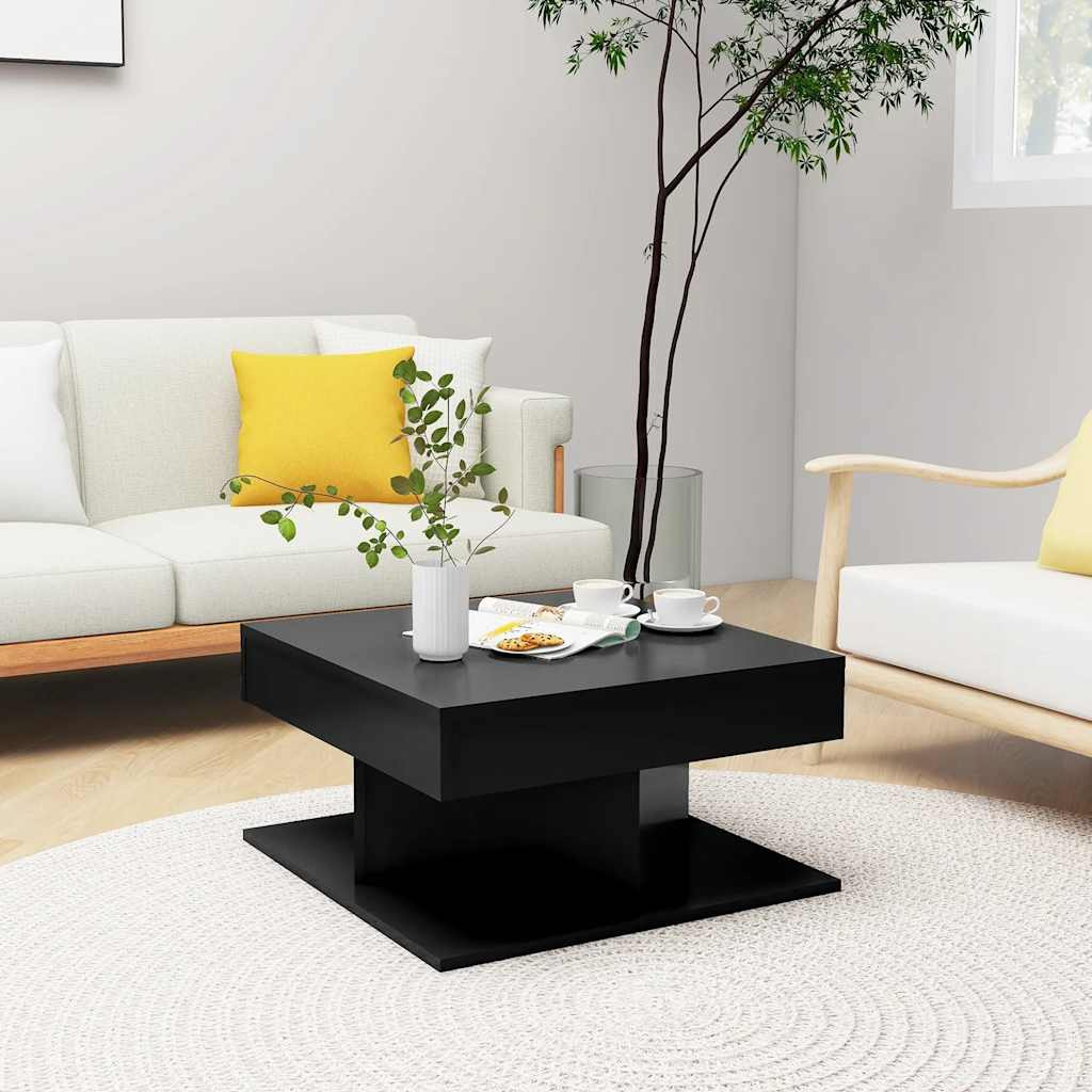 vidaXL Couchtisch Schwarz 57x57x30 cm Holzwerkstoff