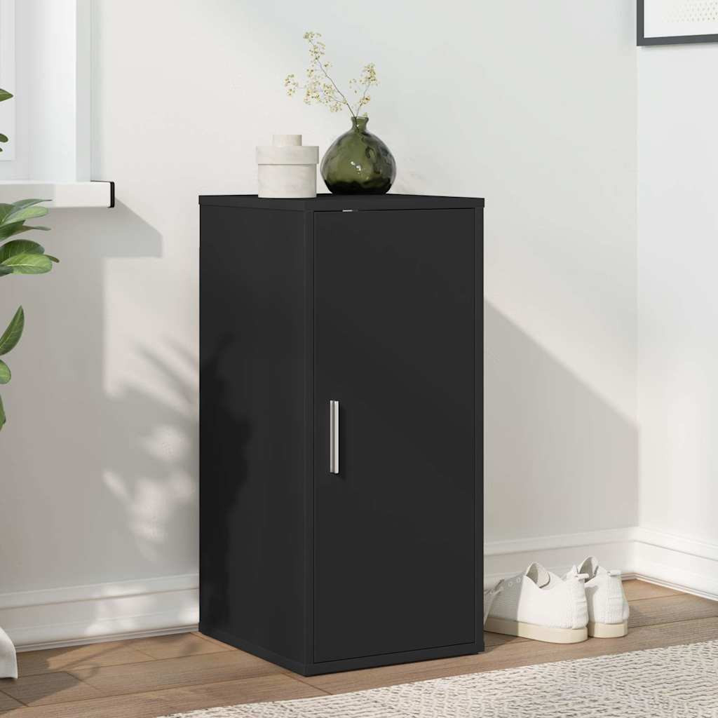 vidaXL Schuhschrank Schwarz 32x35x70 cm Holzwerkstoff