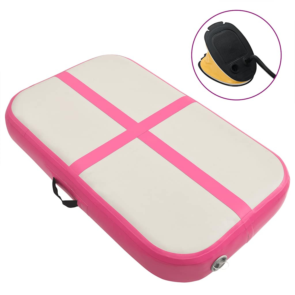vidaXL Aufblasbare Gymnastikmatte mit Pumpe 60x100x20 cm PVC Rosa
