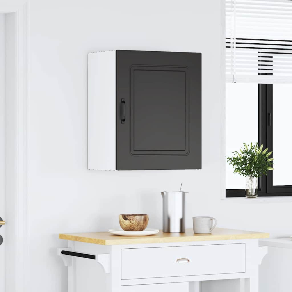 vidaXL Küchen-Hängeschrank Kalmar Schwarz Holzwerkstoff