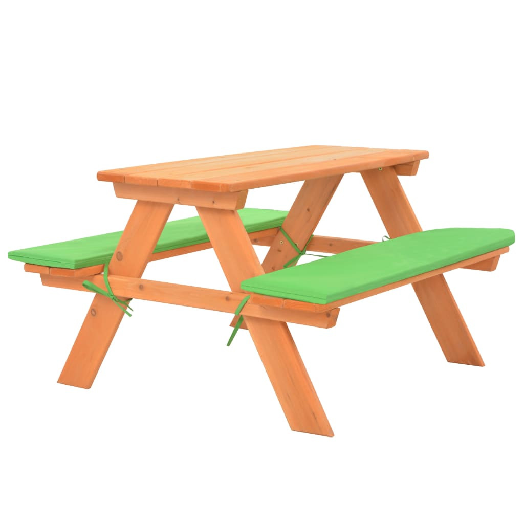 vidaXL Kinder-Picknicktisch mit Bänken 89×79×50 cm Massivholz Tanne