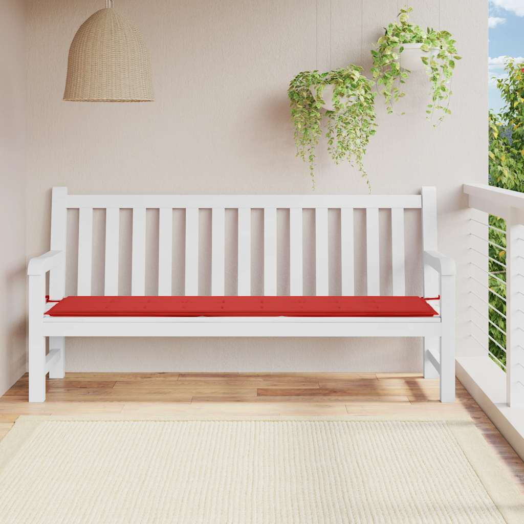vidaXL Gartenbank-Auflage Rot 200x50x3 cm Oxford-Gewebe