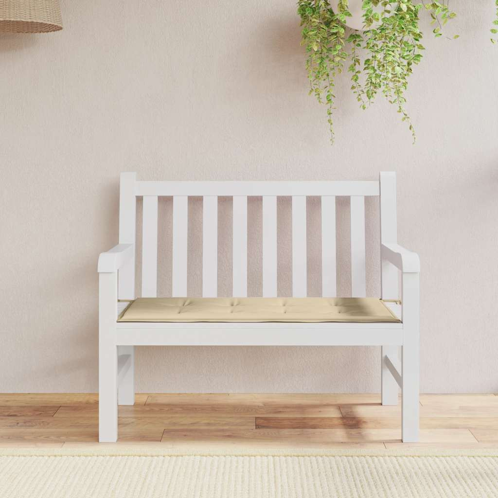 vidaXL Gartenbank-Auflage Beige 100x50x3 cm Oxford-Gewebe