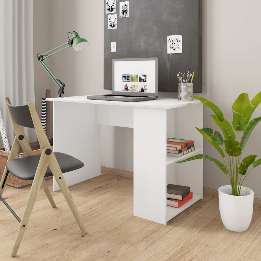 vidaXL Schreibtisch Weiß 110x60x73 cm Holzwerkstoff