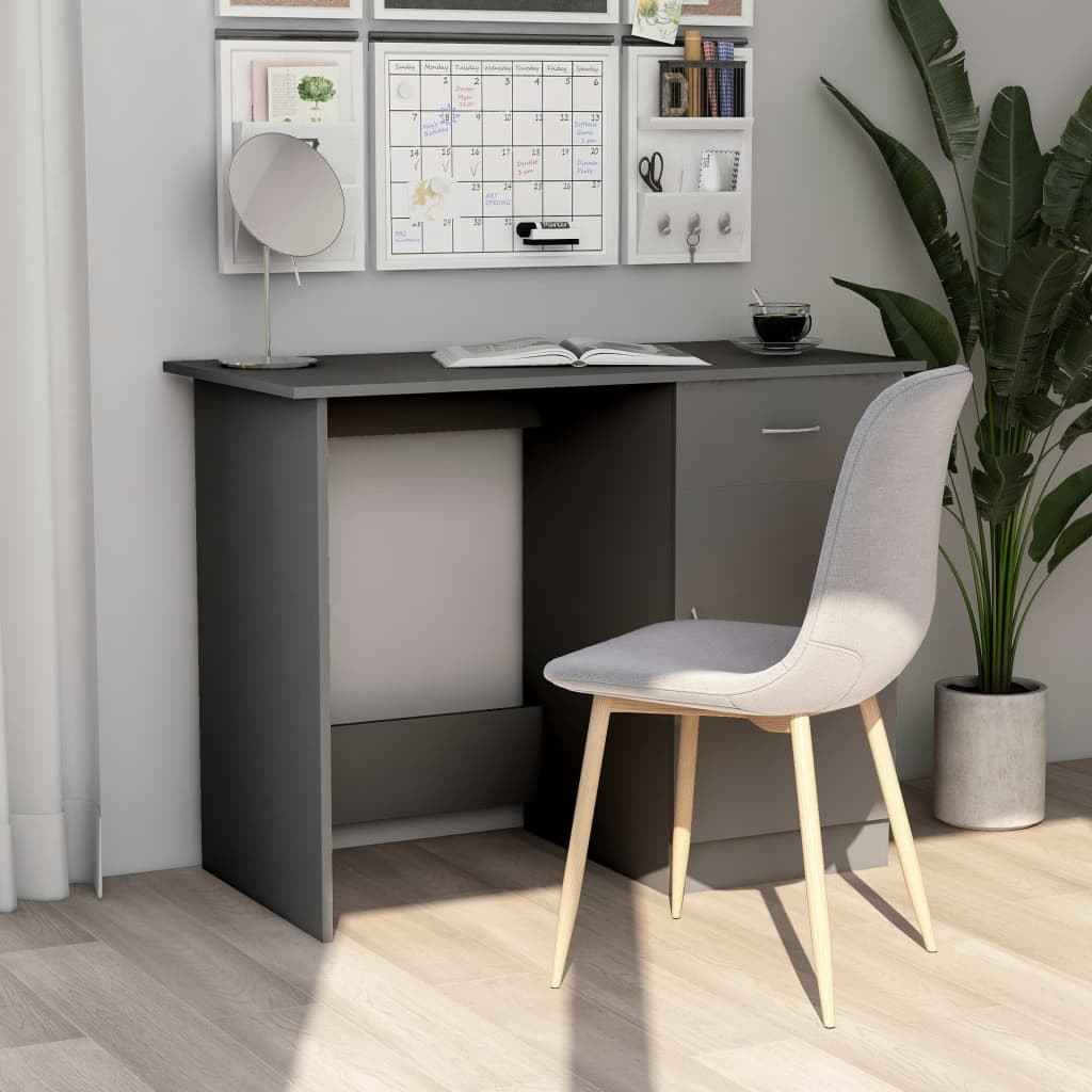 vidaXL Schreibtisch Grau 100x50x76 cm Holzwerkstoff