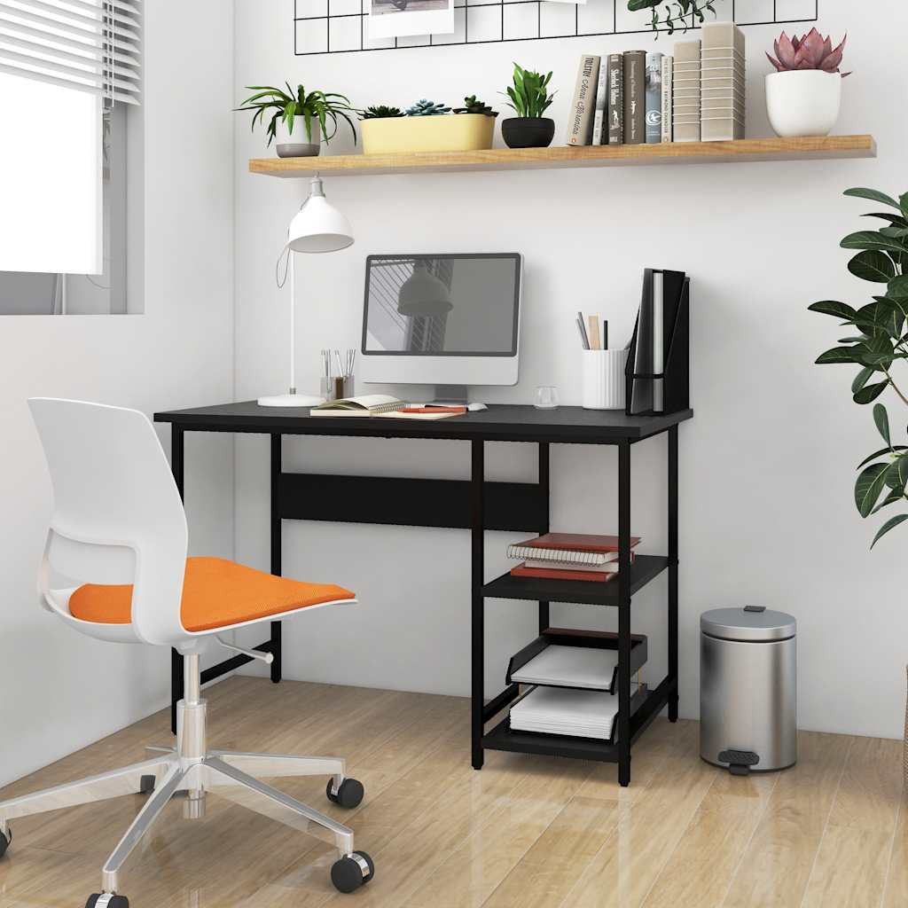 vidaXL Computertisch Schwarz 105x50x72 cm MDF und Metall